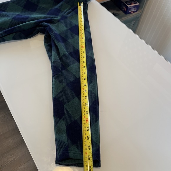Eddie Bauer Fleece Sweater Womens XL Blue Green Plaid Long Sleeve 1/4 Zip - Picture 6 of 6